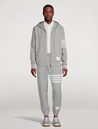 Cotton Ottoman Rib Zip Hoodie