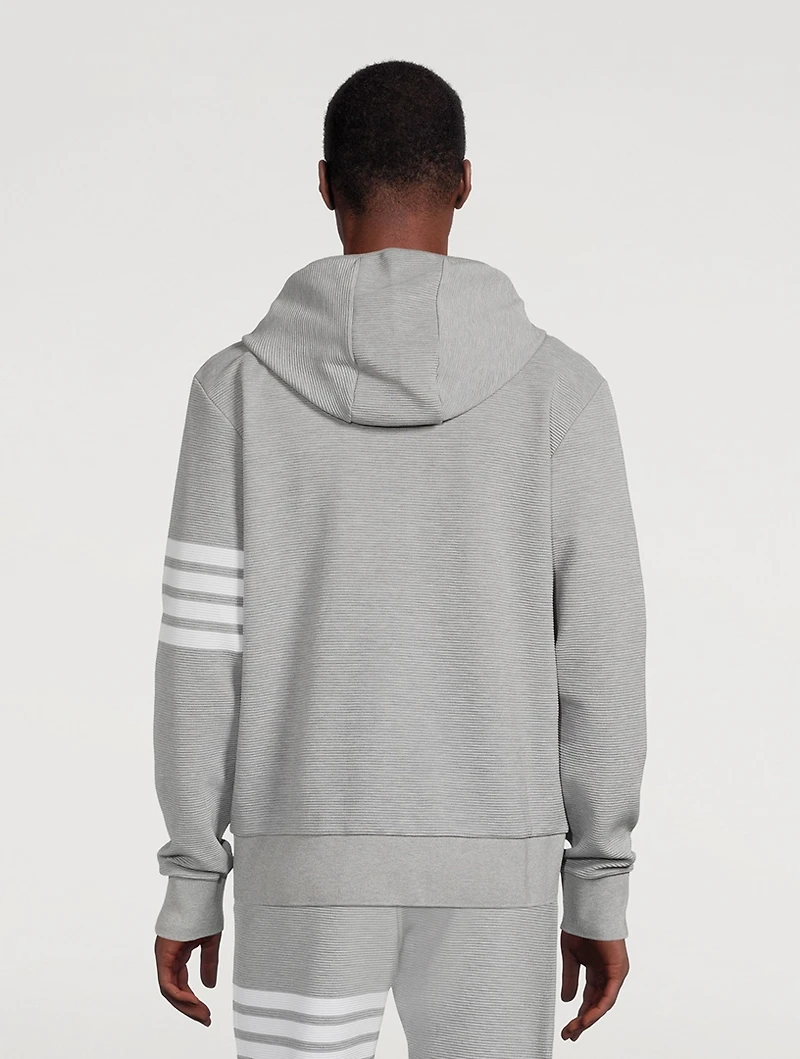 Cotton Ottoman Rib Zip Hoodie