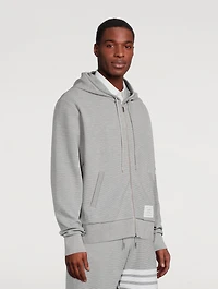 Cotton Ottoman Rib Zip Hoodie