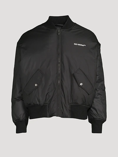 Padded Nylon Bomber Jacket
