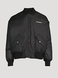 Padded Nylon Bomber Jacket