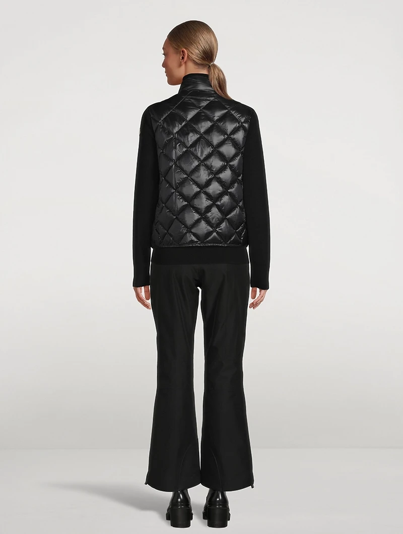 Down Puffer Wool Cardigan