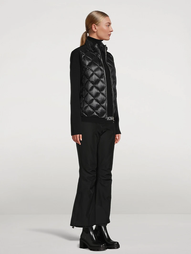 Down Puffer Wool Cardigan