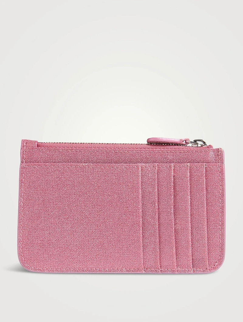 Cash Glitter Zip Card Holder