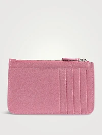 Cash Glitter Zip Card Holder