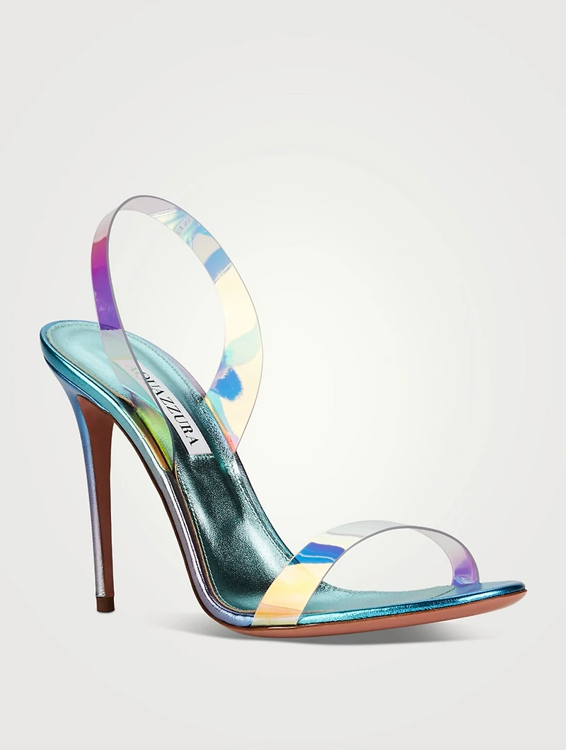 So Nude PVC Slingback Sandals