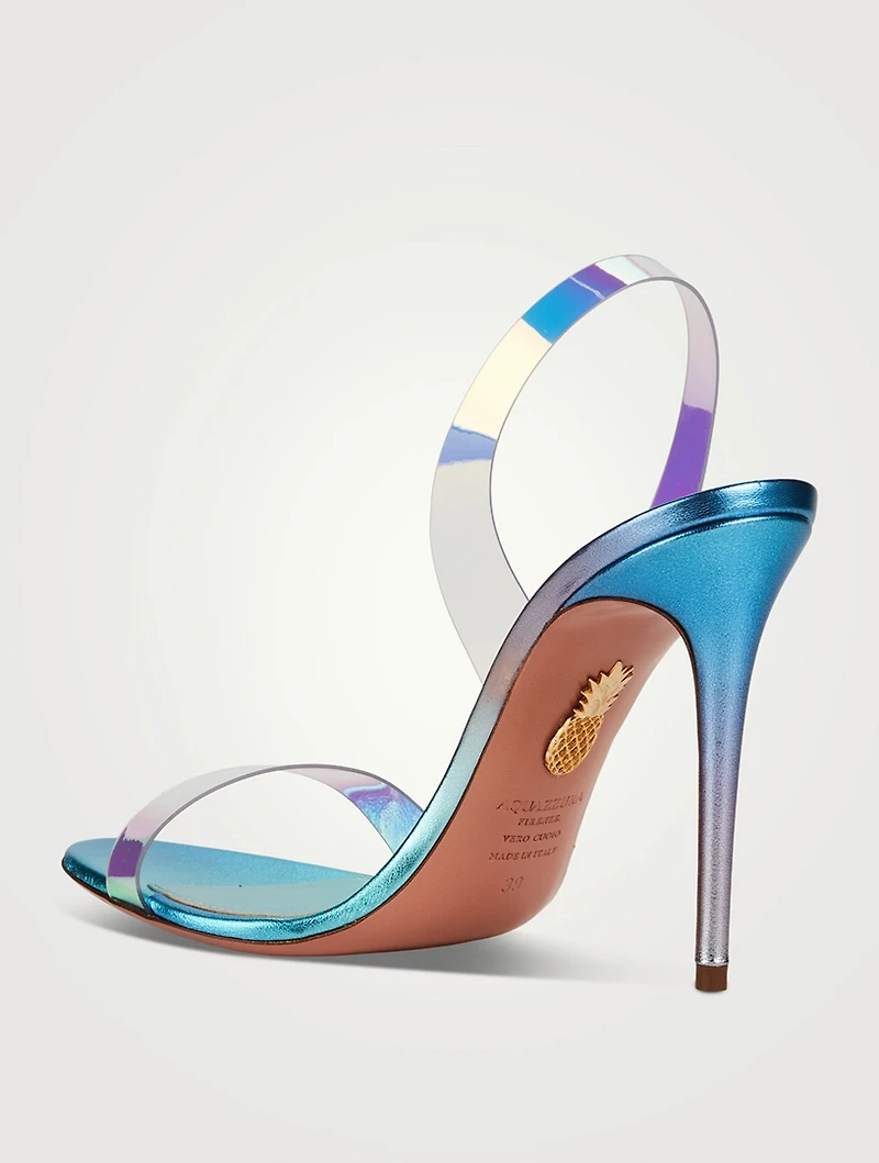 So Nude PVC Slingback Sandals