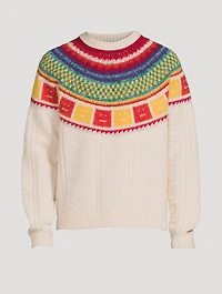 Rainbow Wool Crewneck Sweater