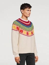 Rainbow Wool Crewneck Sweater