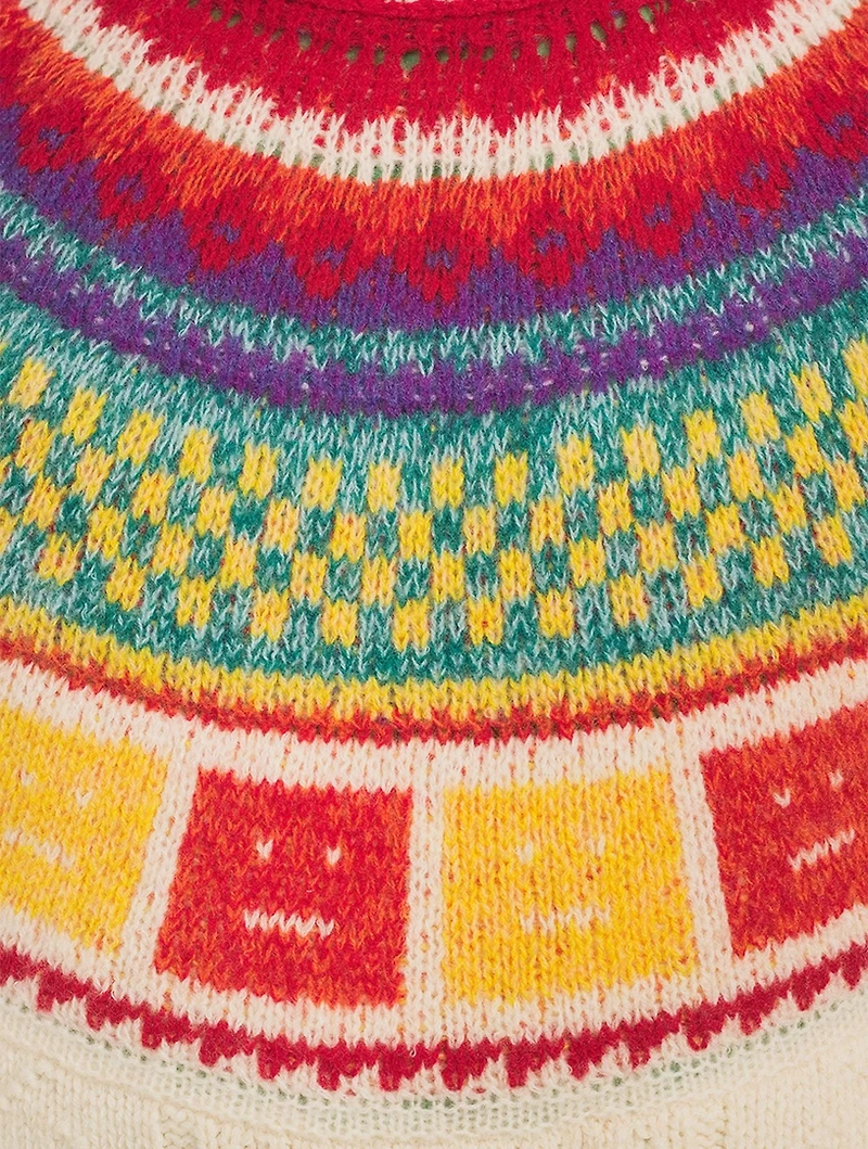 Rainbow Wool Crewneck Sweater
