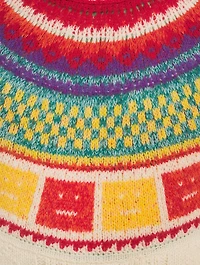 Rainbow Wool Crewneck Sweater