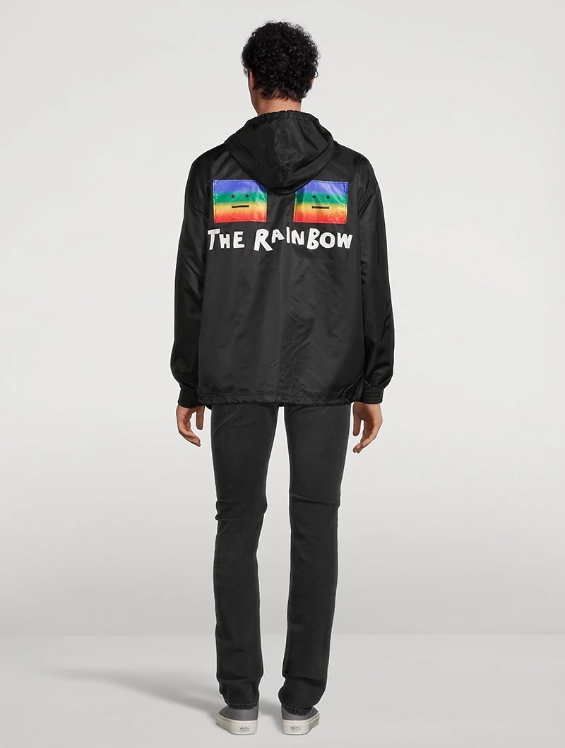 Nylon Rainbow Hooded Jacket