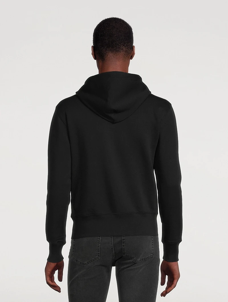 Fleece Hoodie With Face Patch