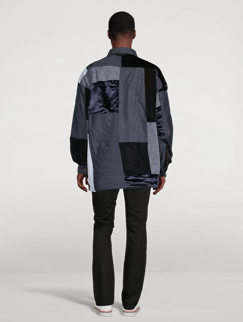 Denim Patchwork Overshirt