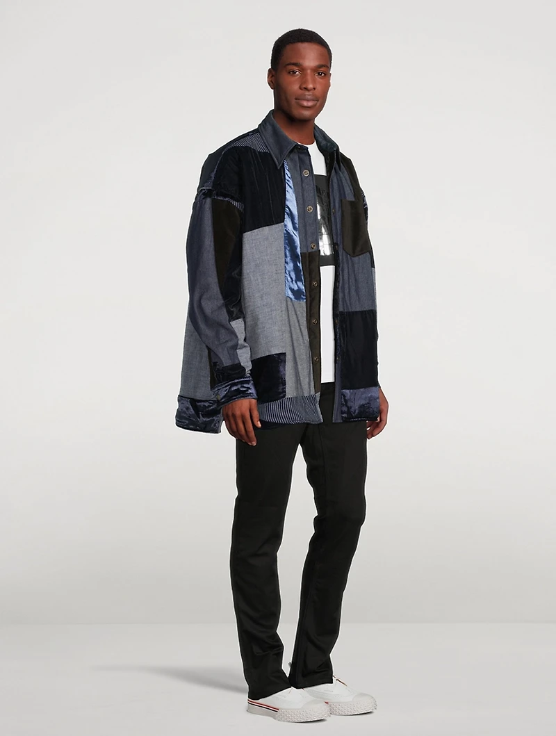Denim Patchwork Overshirt