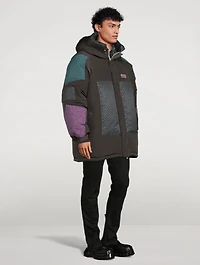 Nylon Down Puffer Jacket With Hood