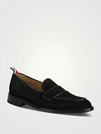 Fine Kid Suede Varsity Penny Loafers