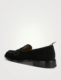 Fine Kid Suede Varsity Penny Loafers