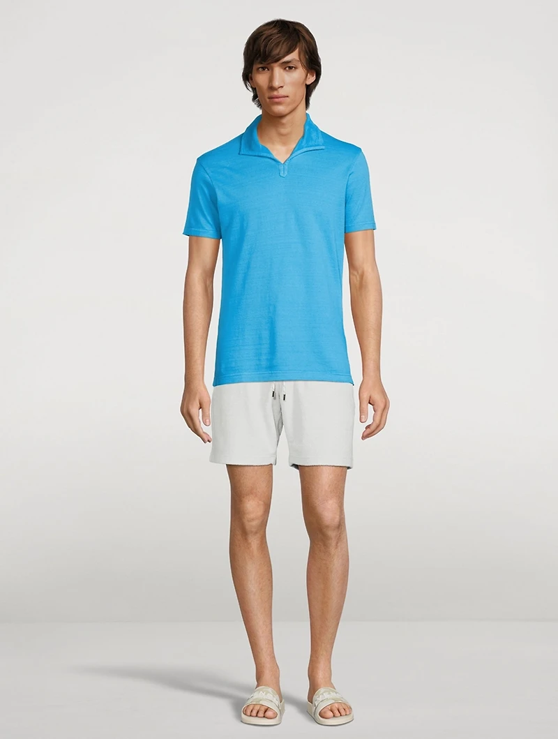 Albert Cotton Polo Shirt With Towel Trim