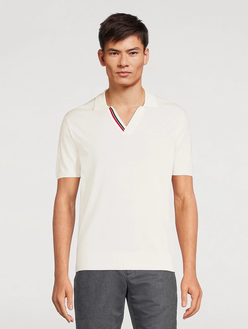 Horton OB Cotton Polo Shirt With Stripe