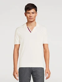 Horton OB Cotton Polo Shirt With Stripe