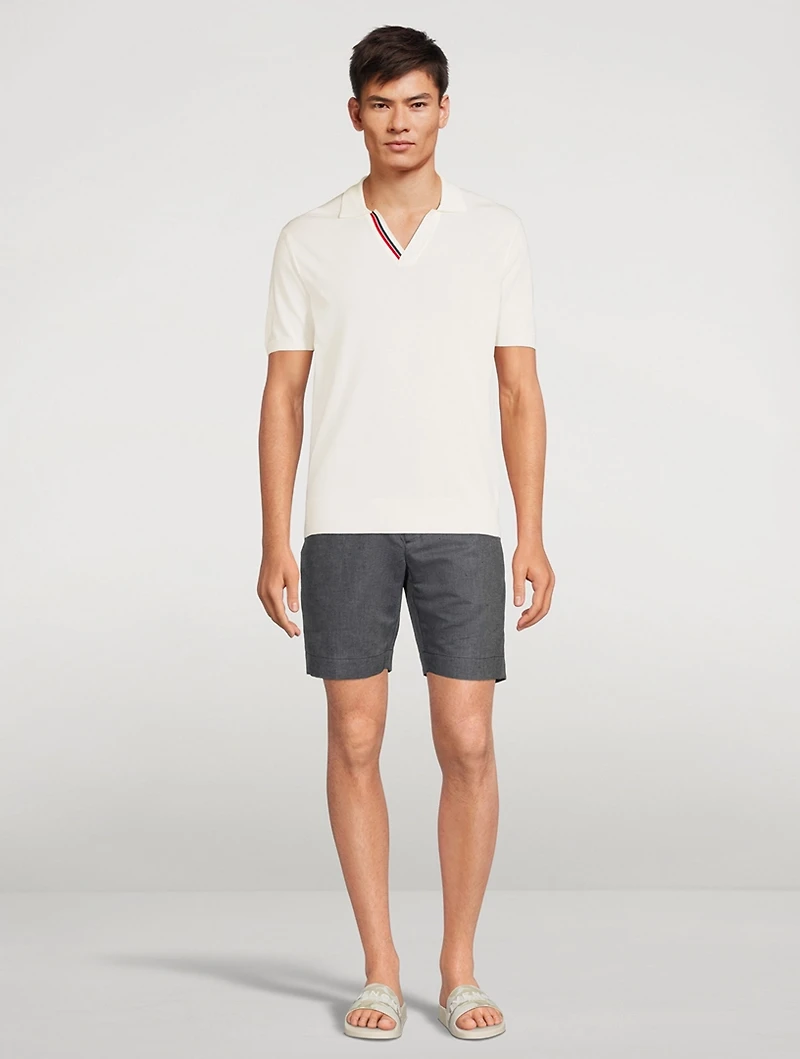 Horton OB Cotton Polo Shirt With Stripe