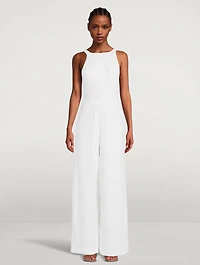 Sequin-Embellished Wide-Leg Pants