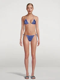 Sequin-Embellished Bikini Set