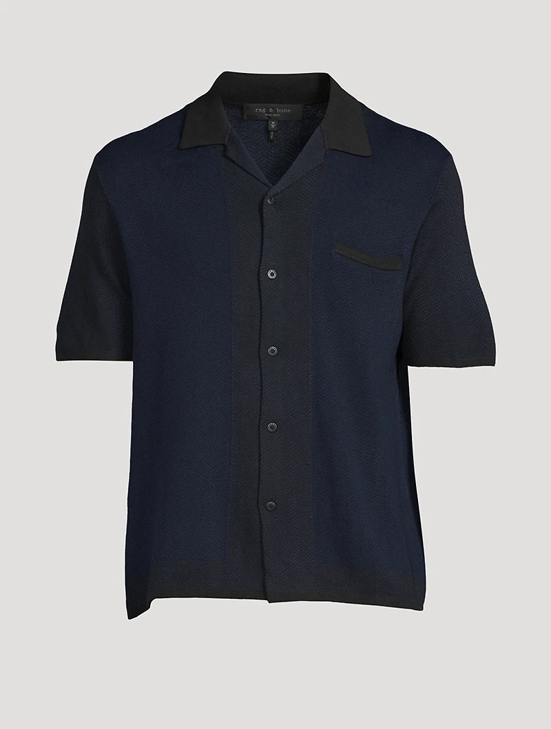 Avery Cotton Herringbone Relaxed Shirt