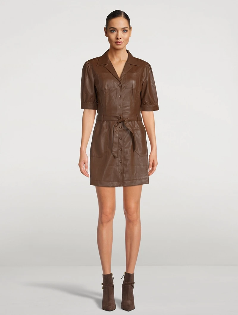 Mayslie Vegan Leather Dress