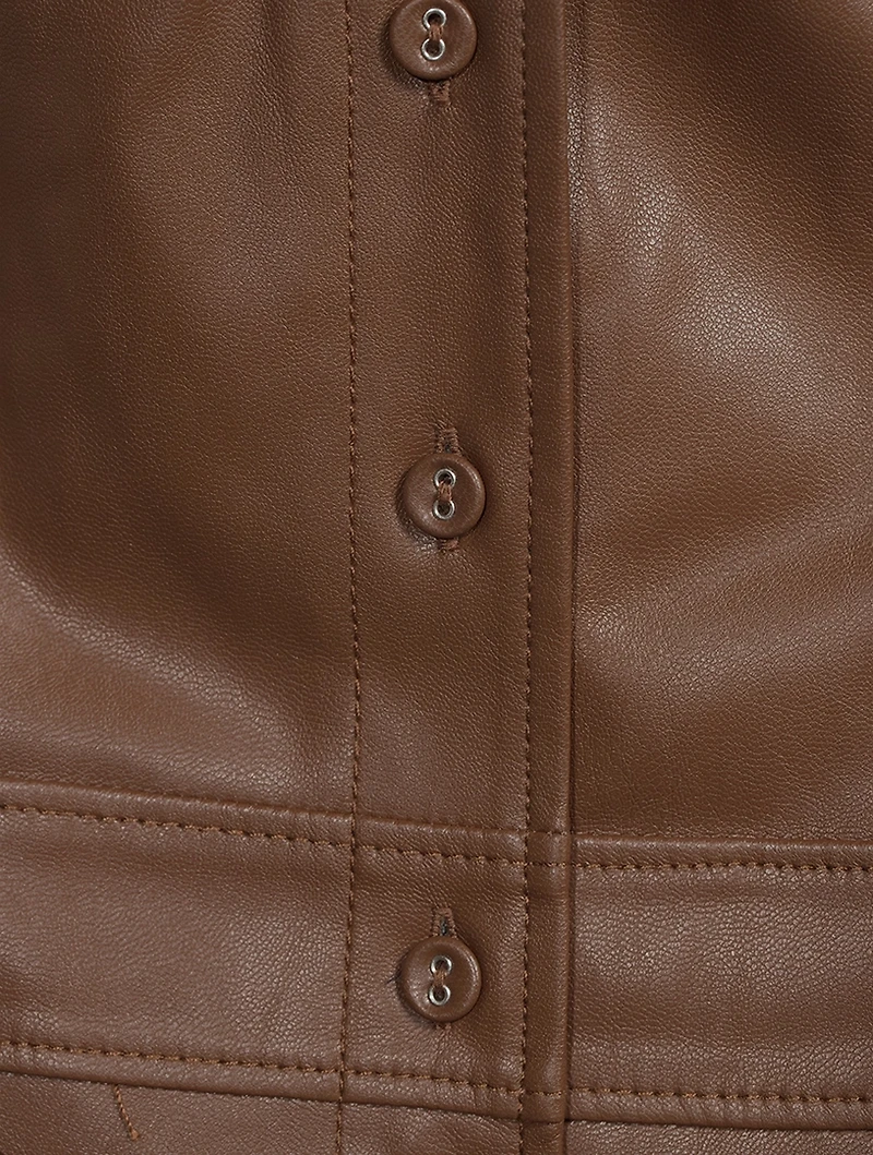 Mayslie Vegan Leather Dress