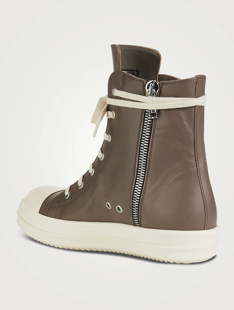 Strobe Leather High-Top Sneakers
