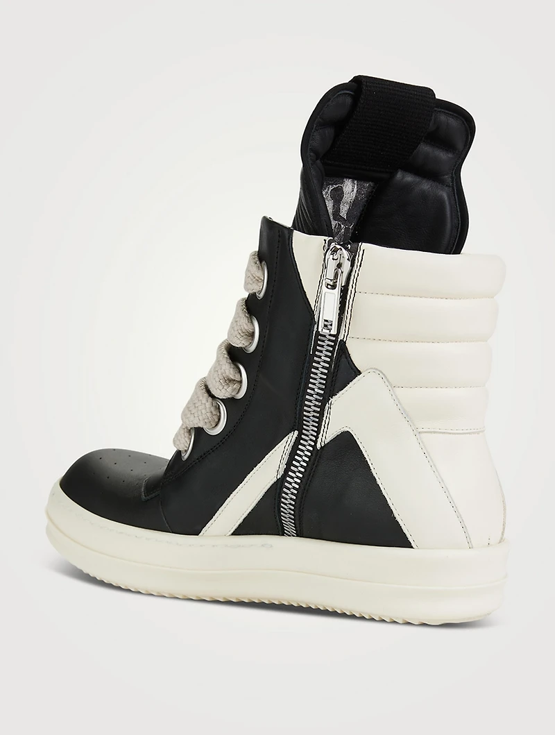 Strobe Geobasket Leather High-Top Sneakers
