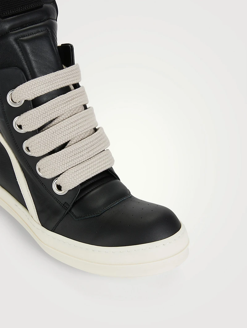 Strobe Geobasket Leather High-Top Sneakers