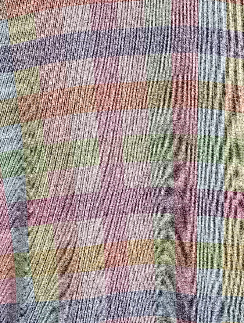 Relaxed Raglan Sweatshirt Gingham Print