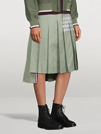 Hairline Madras Check Pleated Skirt
