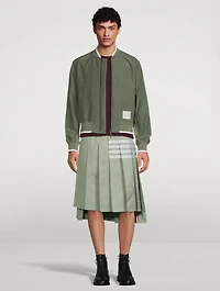 Hairline Madras Check Pleated Skirt