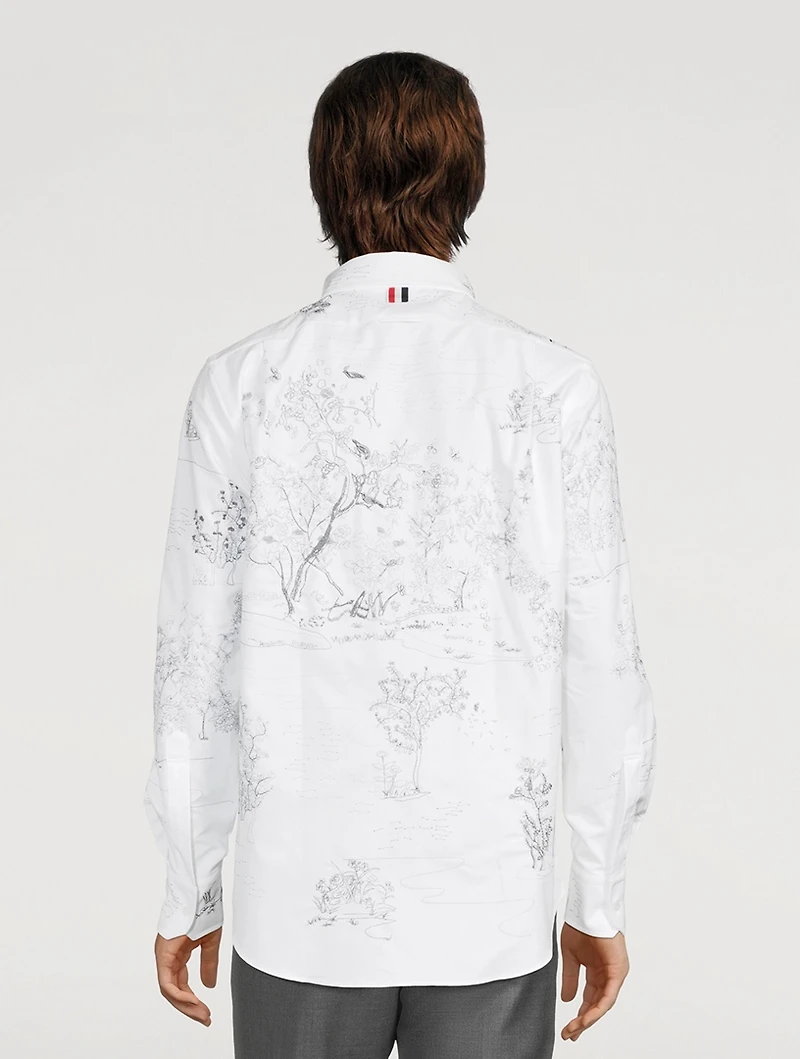 Sketchy Stitch Floral Toile Shirt