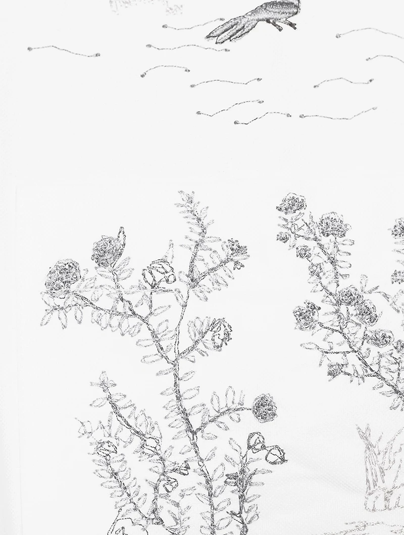 Sketchy Stitch Floral Toile Shirt