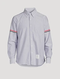 Shadow Pinstripe Oxford Shirt With Armbands