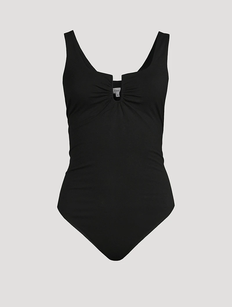 Good Touch Ruched U-Ring Bodysuit