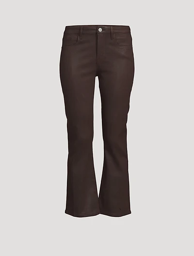 Le Crop Mini Bootcut Coated Jeans
