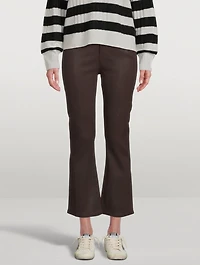 Le Crop Mini Bootcut Coated Jeans