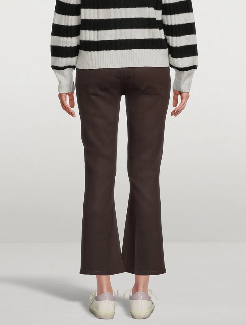 Le Crop Mini Bootcut Coated Jeans