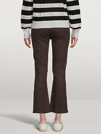 Le Crop Mini Bootcut Coated Jeans