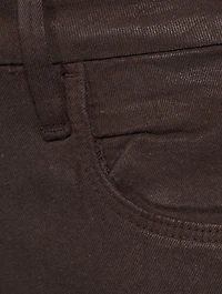 Le Crop Mini Bootcut Coated Jeans