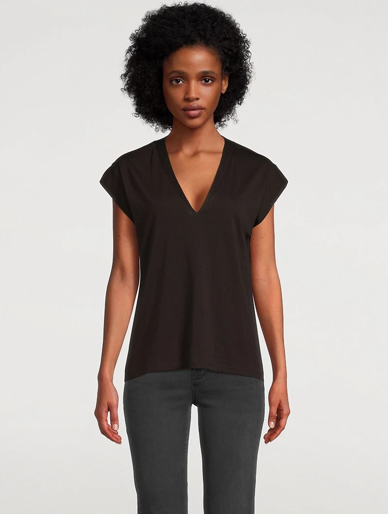 Le Mid Rise V-Neck T-Shirt