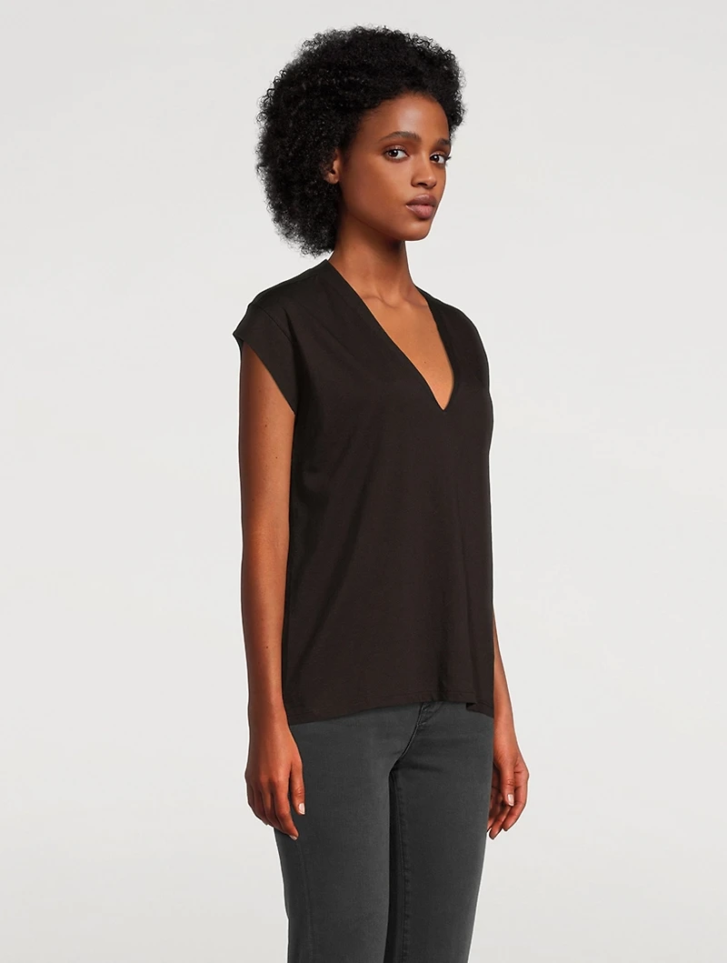 Le Mid Rise V-Neck T-Shirt