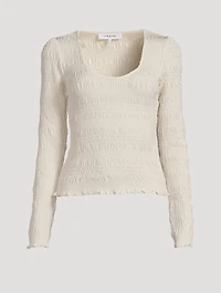 Scoopneck Crepe Top