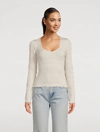 Scoopneck Crepe Top